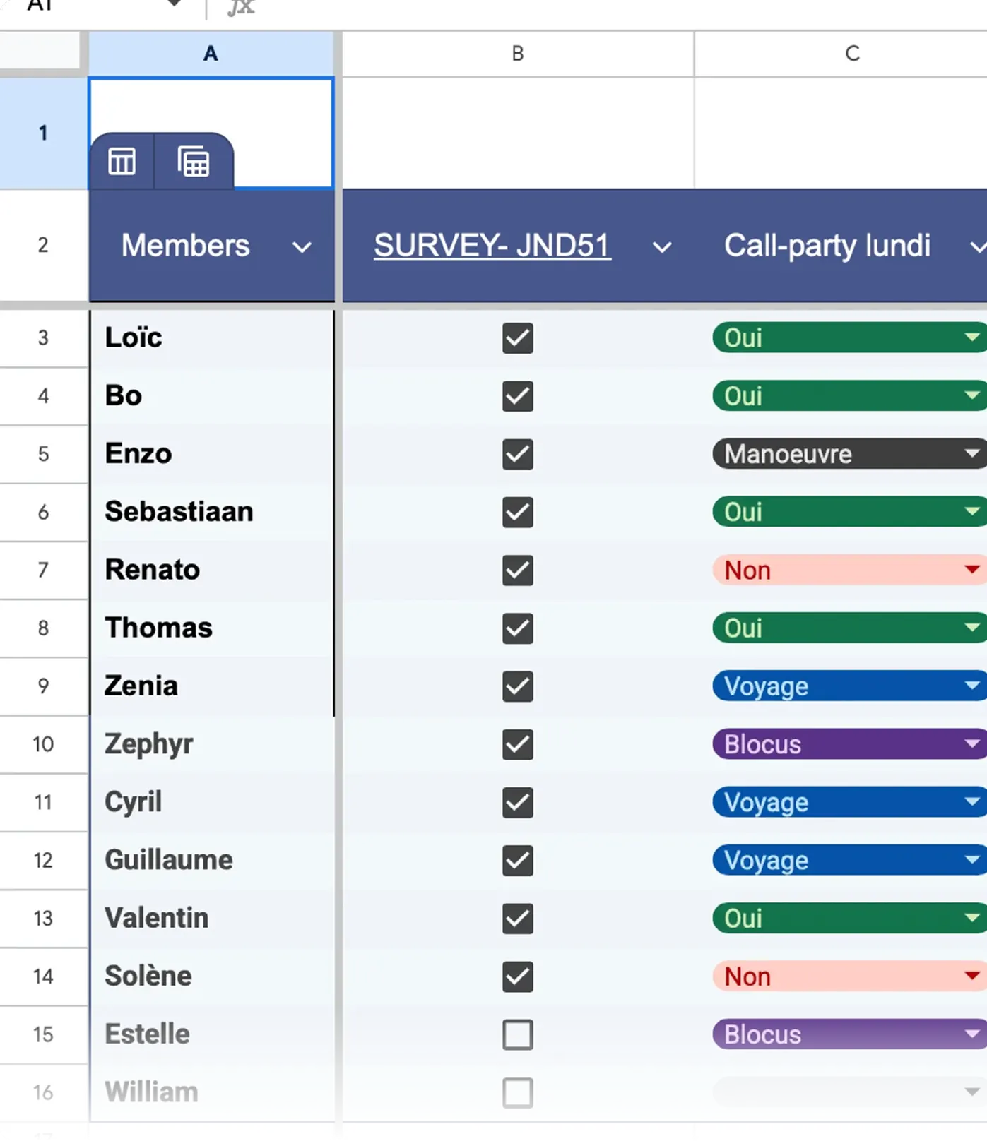 Before: Google Sheets workflow